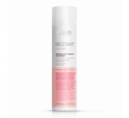 REVLON RE/START™ PROTECTIVE GENTLE CLEANSER dvejopo veikimo sulfatų neturintis plaukų valiklis, padeda subalansuoti galvos odos mikrobiomą ir apsaugo dažytus plaukus nuo oksidantų, 250 ML